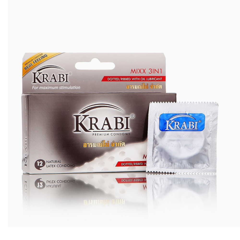 Giới thiệu bao cao su Krabi mix 3in1 gân - gai - gel