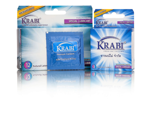Bao cao su Krabi được làm từ mủ cao su tự nhiên tốt nhất kết hợp gel bôi trơn cao cấp
